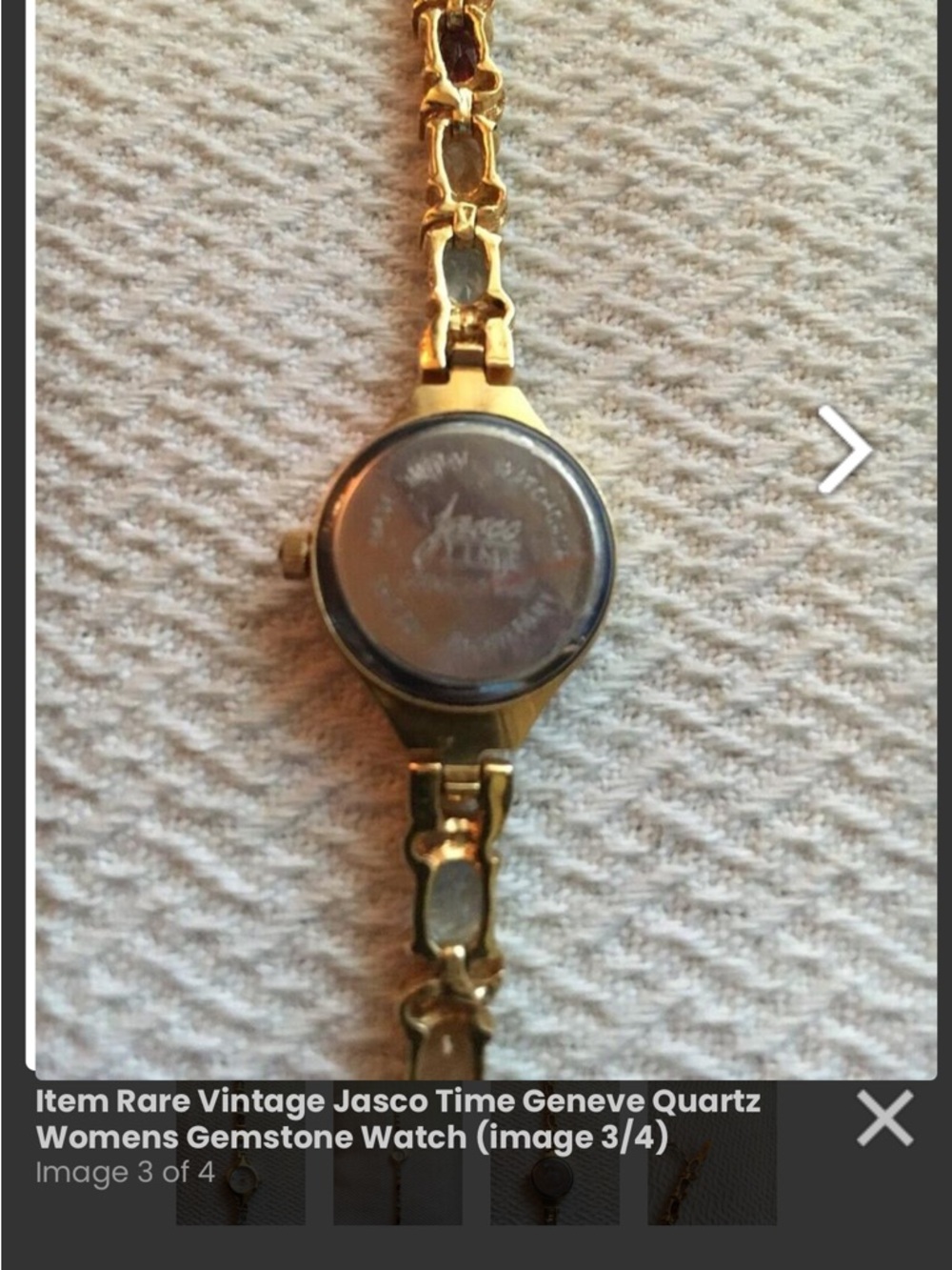 Gold-Tone Crystal Accent Women's Bracelet Watch - Gold - Picture 6 of 9